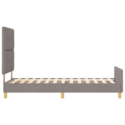 Rám Postele S Čelo Taupe 80 X 200 Cm Textil