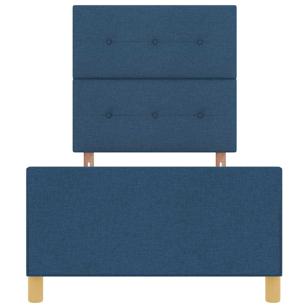 Rám Postele S Čelo Modrá 80 X 200 Cm Textil