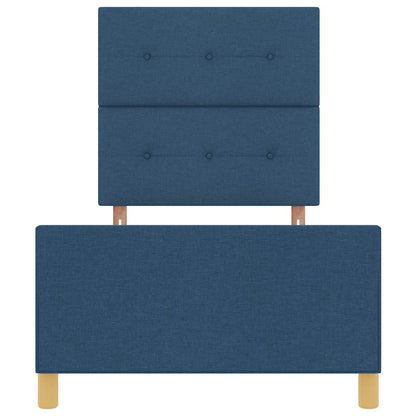 Rám Postele S Čelo Modrá 80 X 200 Cm Textil