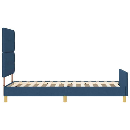 Rám Postele S Čelo Modrá 80 X 200 Cm Textil