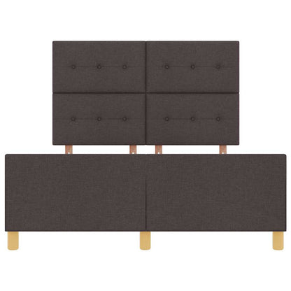 Rám Postele S Čelo Tmavě Hnědá 140 X 190 Cm Textil
