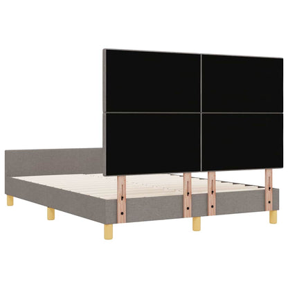 Rám Postele S Čelo Taupe 140 X 190 Cm Textil