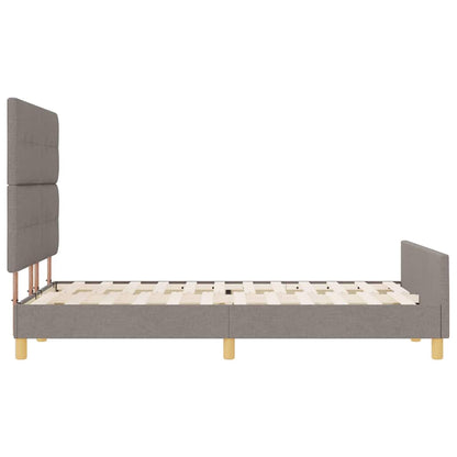 Rám Postele S Čelo Taupe 140 X 200 Cm Textil