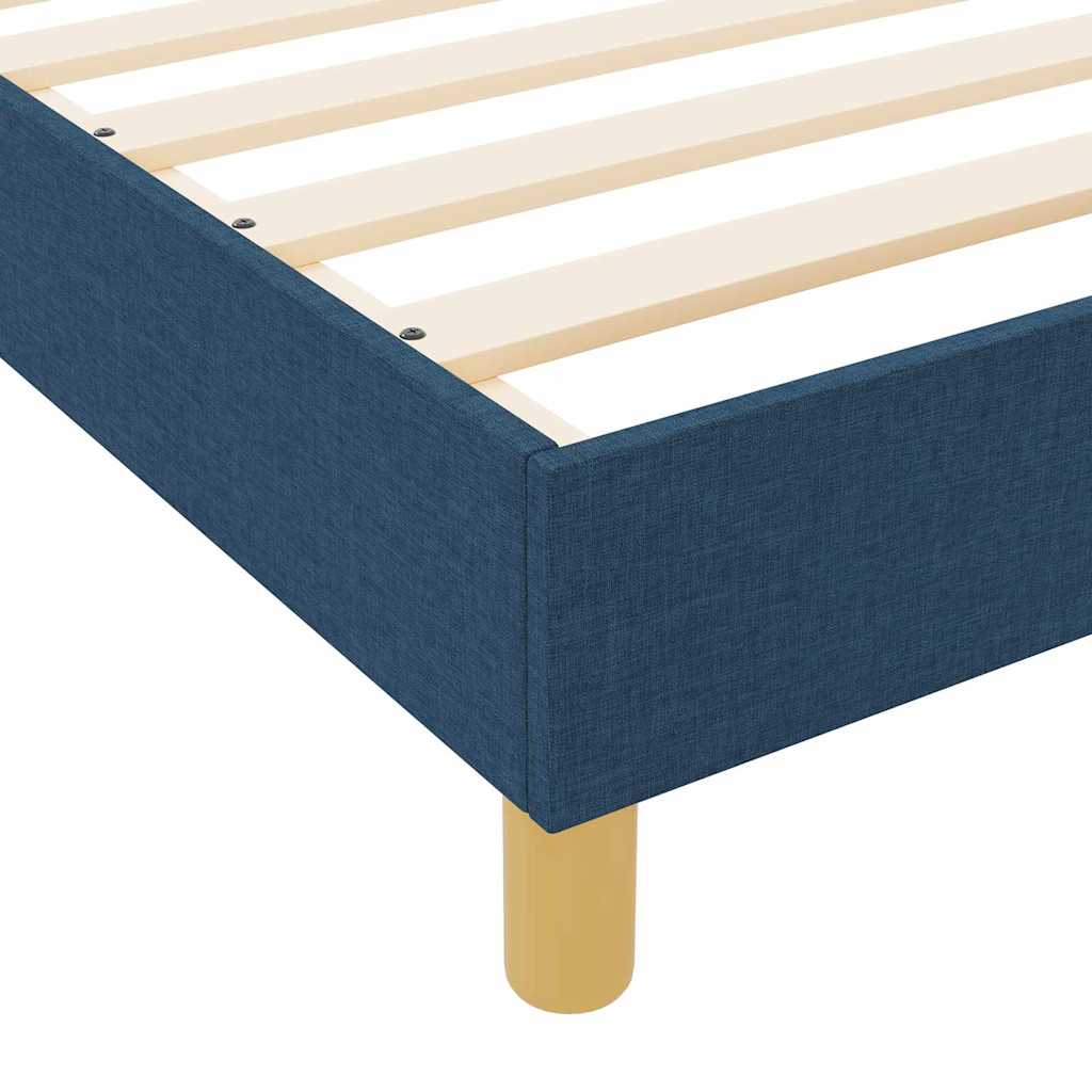 Rám Postele S Čelo Modrá 160 X 200 Cm Textil