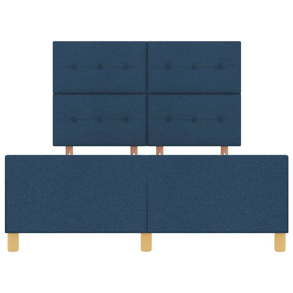 Rám Postele S Čelo Modrá 160 X 200 Cm Textil