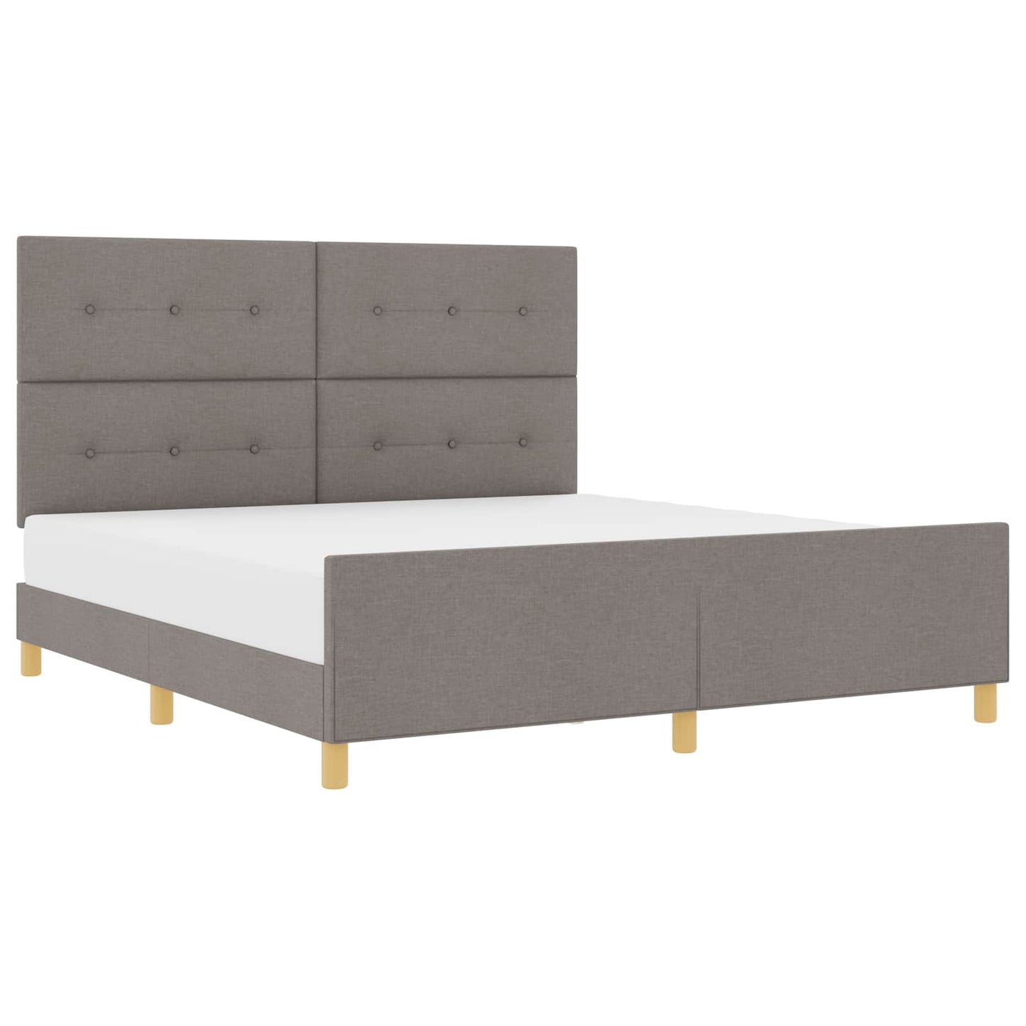 Rám Postele S Čelo Taupe 180 X 200 Cm Textil
