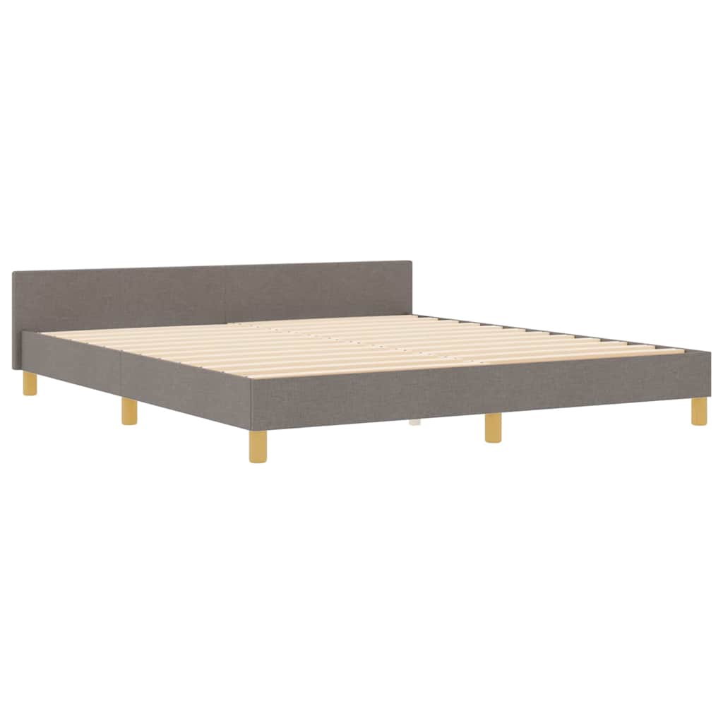 Rám Postele S Čelo Taupe 180 X 200 Cm Textil