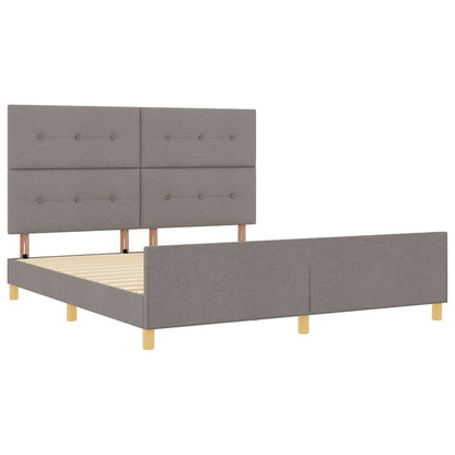 Rám Postele S Čelo Taupe 180 X 200 Cm Textil