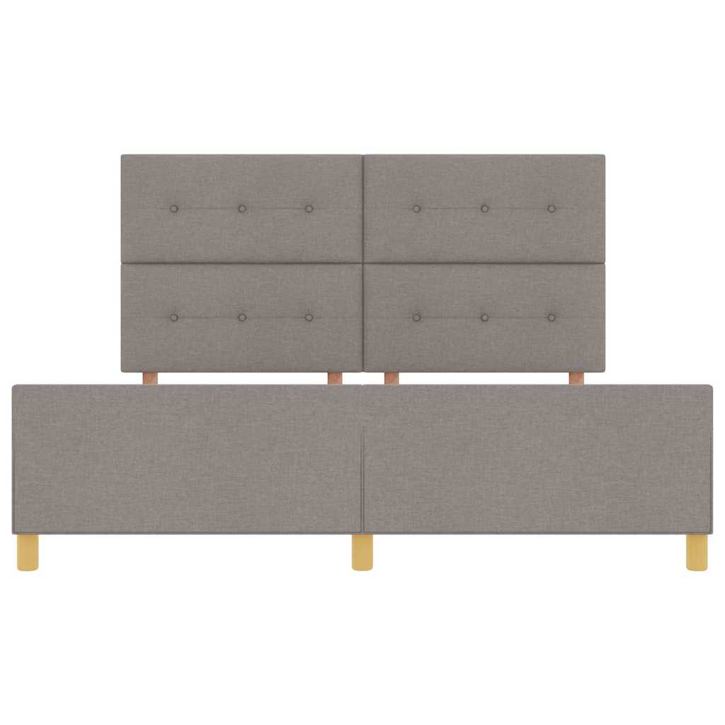 Rám Postele S Čelo Taupe 180 X 200 Cm Textil