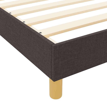 Rám Postele S Čelo Tmavě Hnědá 100 X 200 Cm Textil