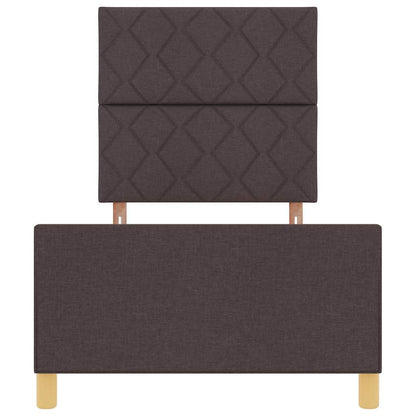 Rám Postele S Čelo Tmavě Hnědá 100 X 200 Cm Textil