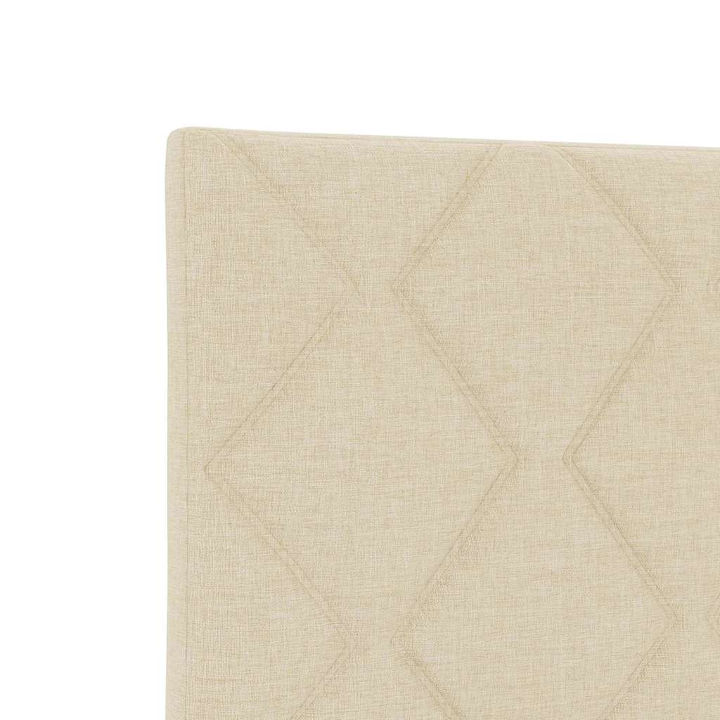 Rám Postele S Čelo Krémová 100 X 200 Cm Textil