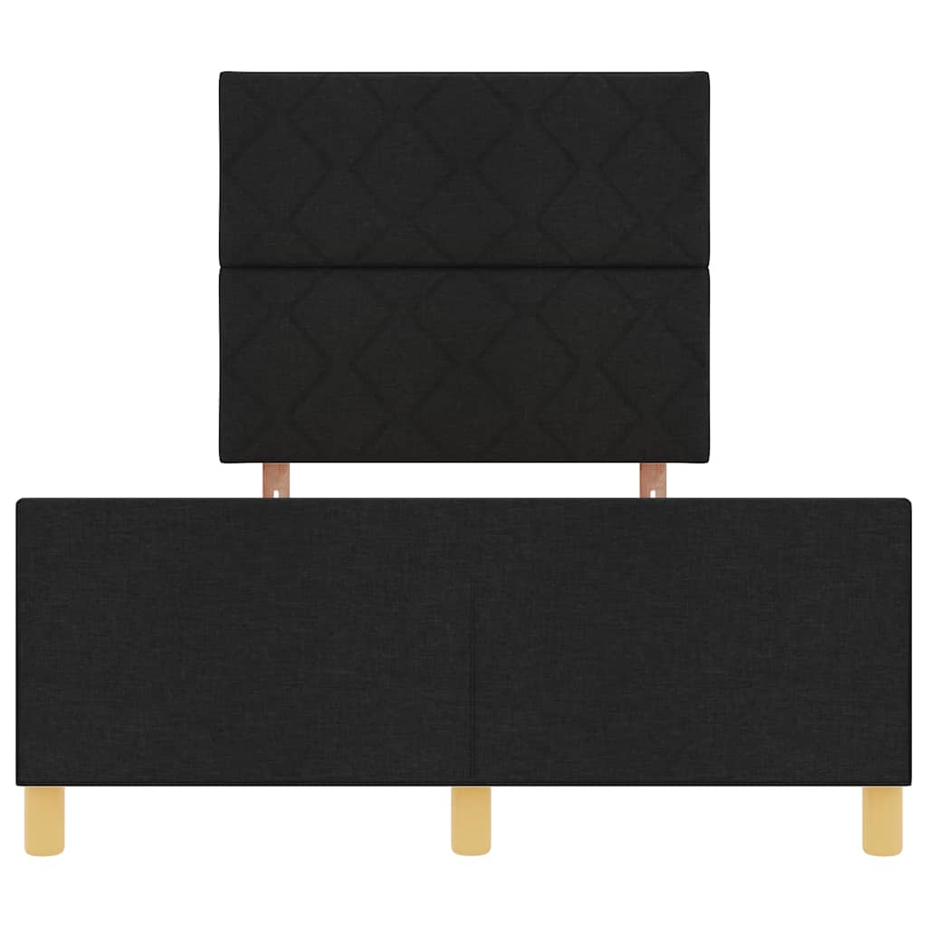 Rám Postele S Čelo Černá 120 X 190 Cm Textil