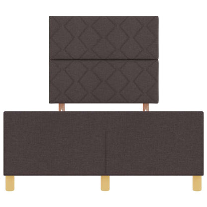 Rám Postele S Čelo Tmavě Hnědá 120 X 190 Cm Textil