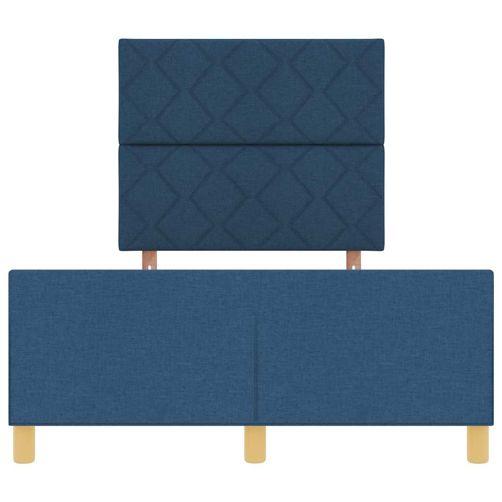 Rám Postele S Čelo Modrá 120 X 190 Cm Textil