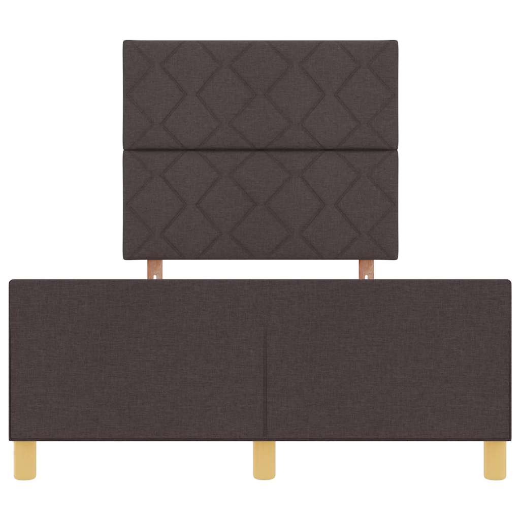 Rám Postele S Čelo Tmavě Hnědá 120 X 200 Cm Textil