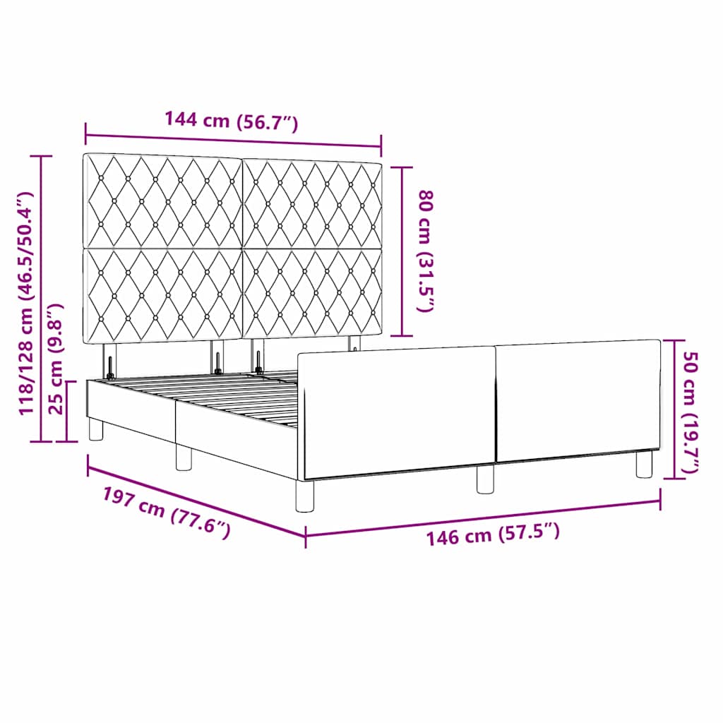 Postel S Boxspringem S Čelo Světle Šedá 140 X 190 Cm Samet
