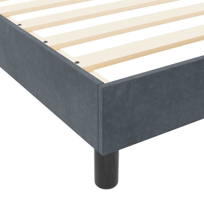 Postel S Boxspringem S Čelo Tmavě Šedá 90 X 200 Cm Samet