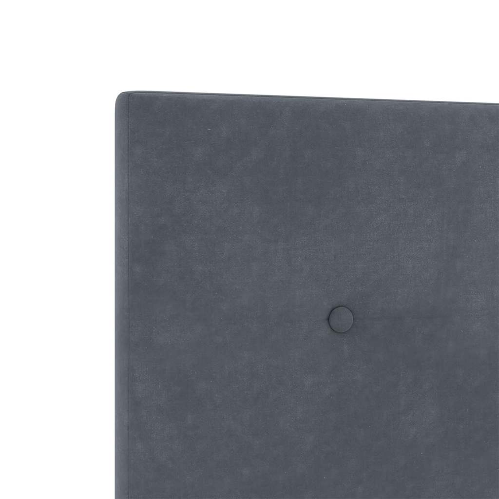 Postel S Boxspringem S Čelo Tmavě Šedá 120 X 190 Cm Samet