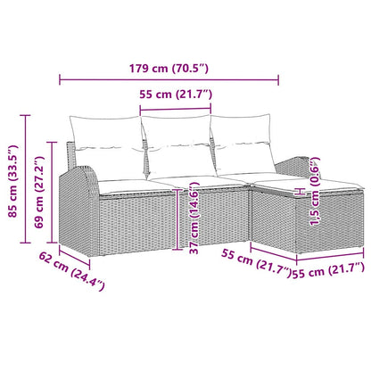 Set Pohovek 4 Ks Polyratan