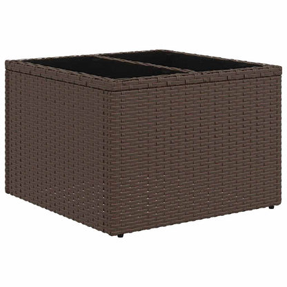 Sada Zahradních Pohovek 8 Ks Beige A Červená Polyratan