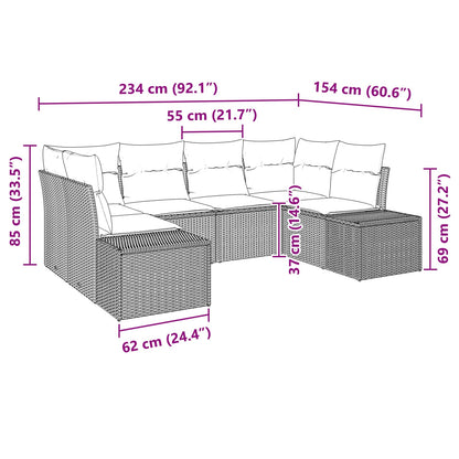 Sada Zahradních Pohovek 6 Ks 6-Počet Míst
