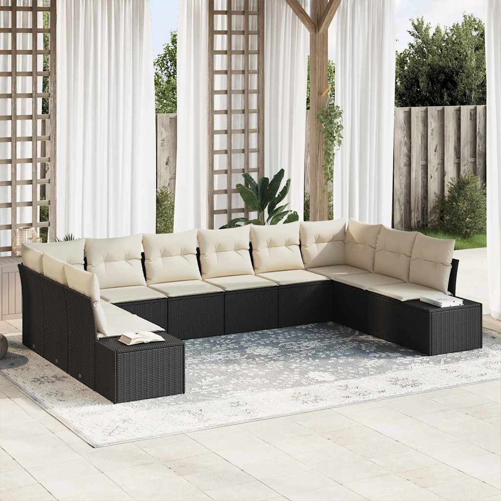 Sada Zahradních Pohovek 10 Ks 9-Počet Míst Polyratan