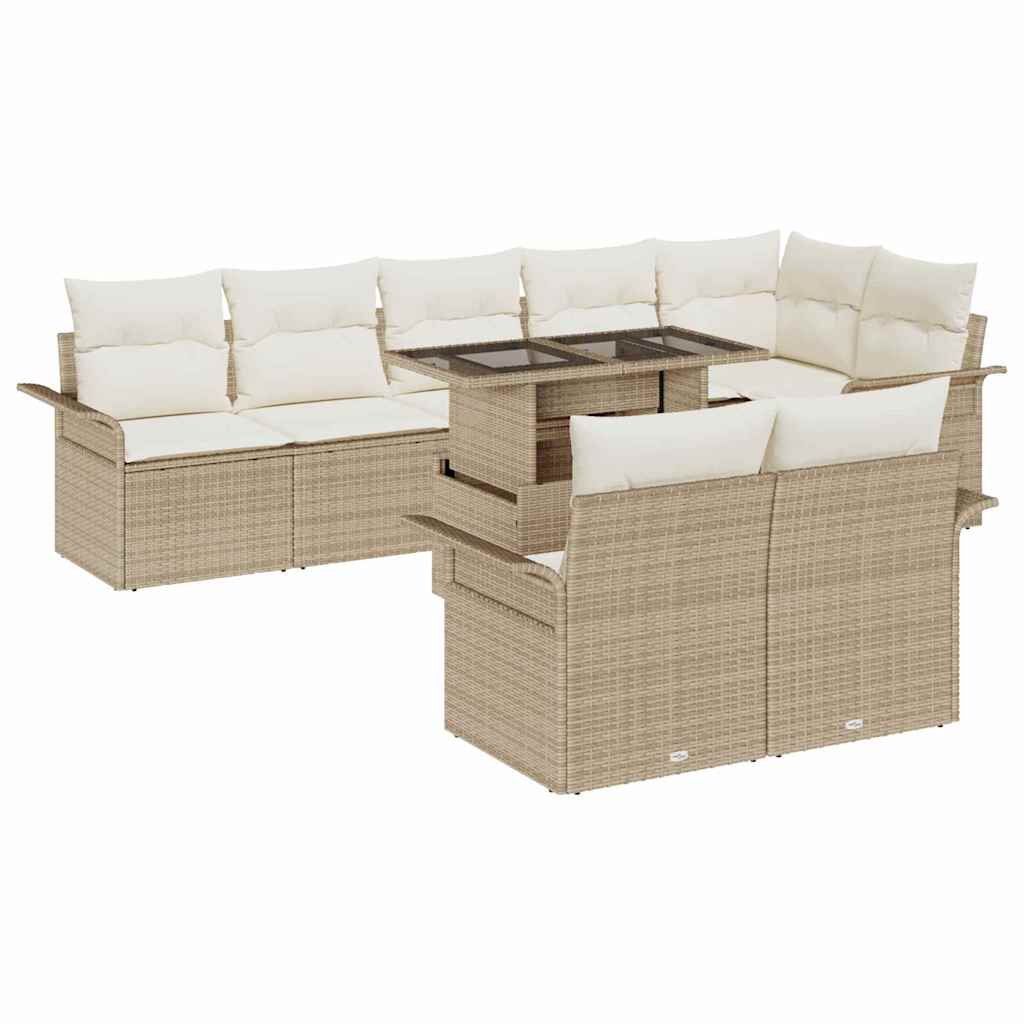 Sada Zahradních Pohovek 9 Ks Černá [Syntetika]: Poly Ratan
