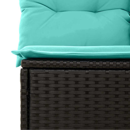 Sada Zahradních Pohovek 7 Ks Černá Poly Ratan