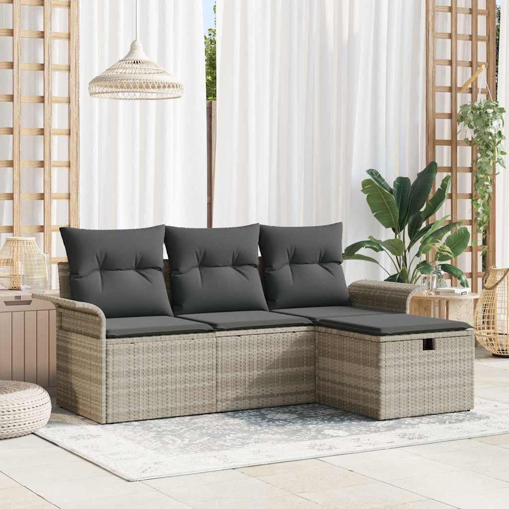 Sada Zahradních Pohovek 4 Ks Polyratan