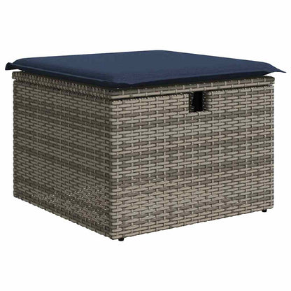 Sada Zahradních Pohovek 4 Ks 3-Počet Míst Šedá A Námořnická