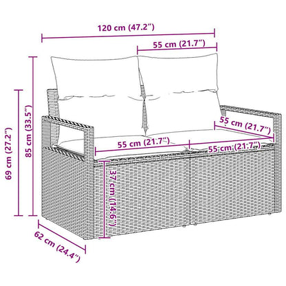 Set Pohovek 8 Ks 8-Počet Míst A Krémová Polyratan