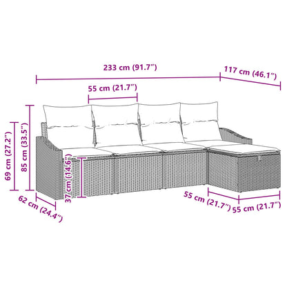 Set Pohovek S Polštářem S Úložištěm Polyratan