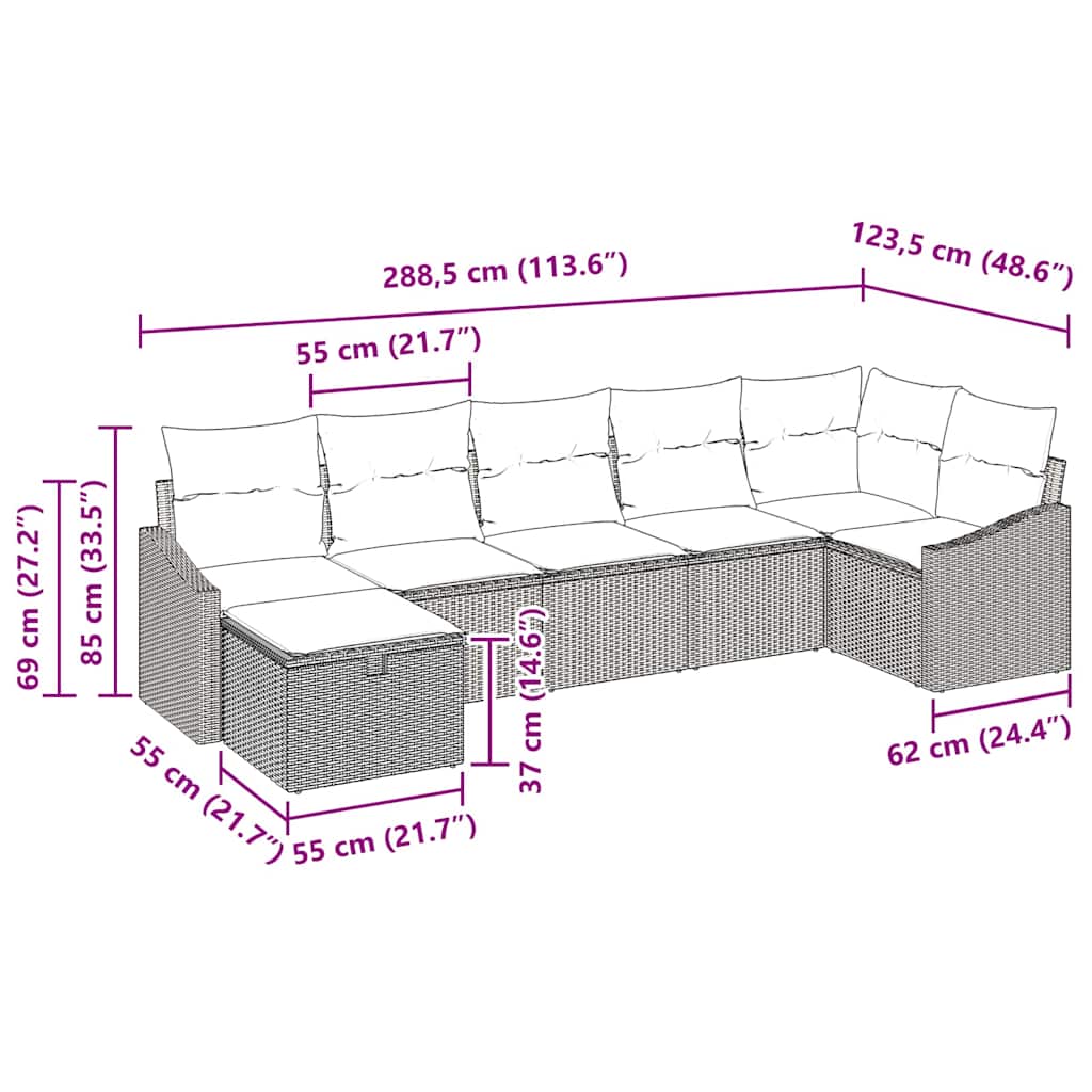 Set Pohovek 7 Ks Polyratan