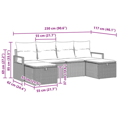 Set Pohovek 5 Ks Polyratan