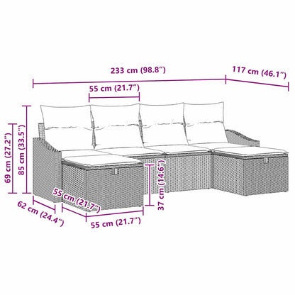 Set Pohovek 6 Ks Polyratan