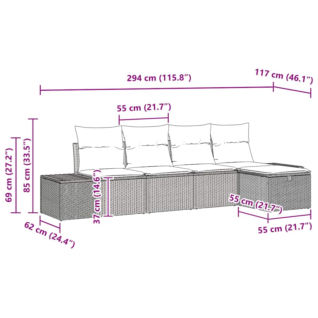 Set Pohovek 6 Ks Polyratan
