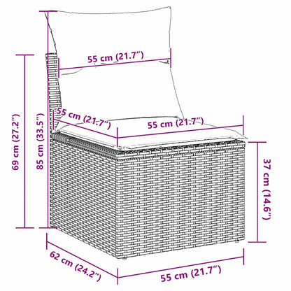 Sada Zahradních Pohovek 12 Ks Béžová Polyratan
