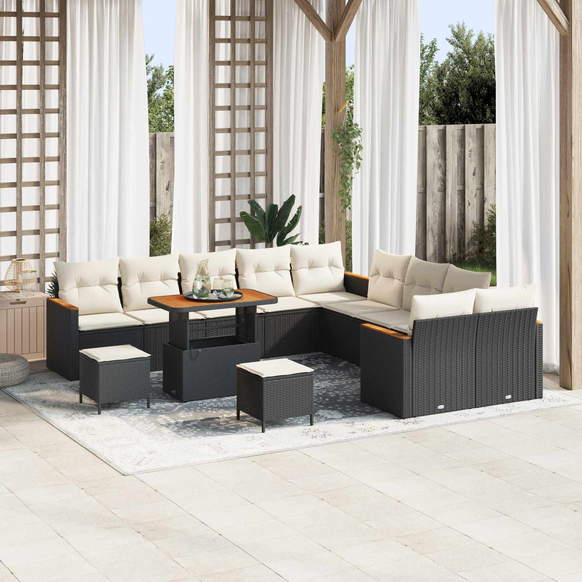 Sada Zahradních Pohovek 13 Ks Polyratan