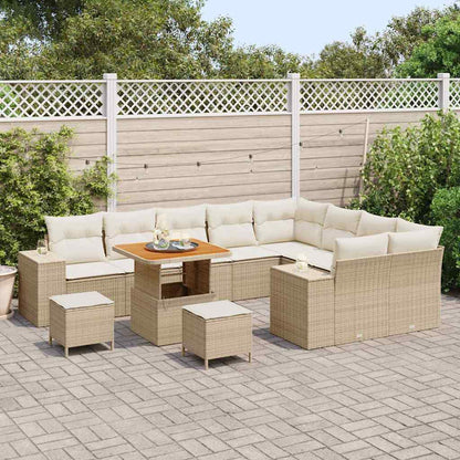 Sada Zahradních Pohovek 12 Ks 9-Počet Míst A Krémová