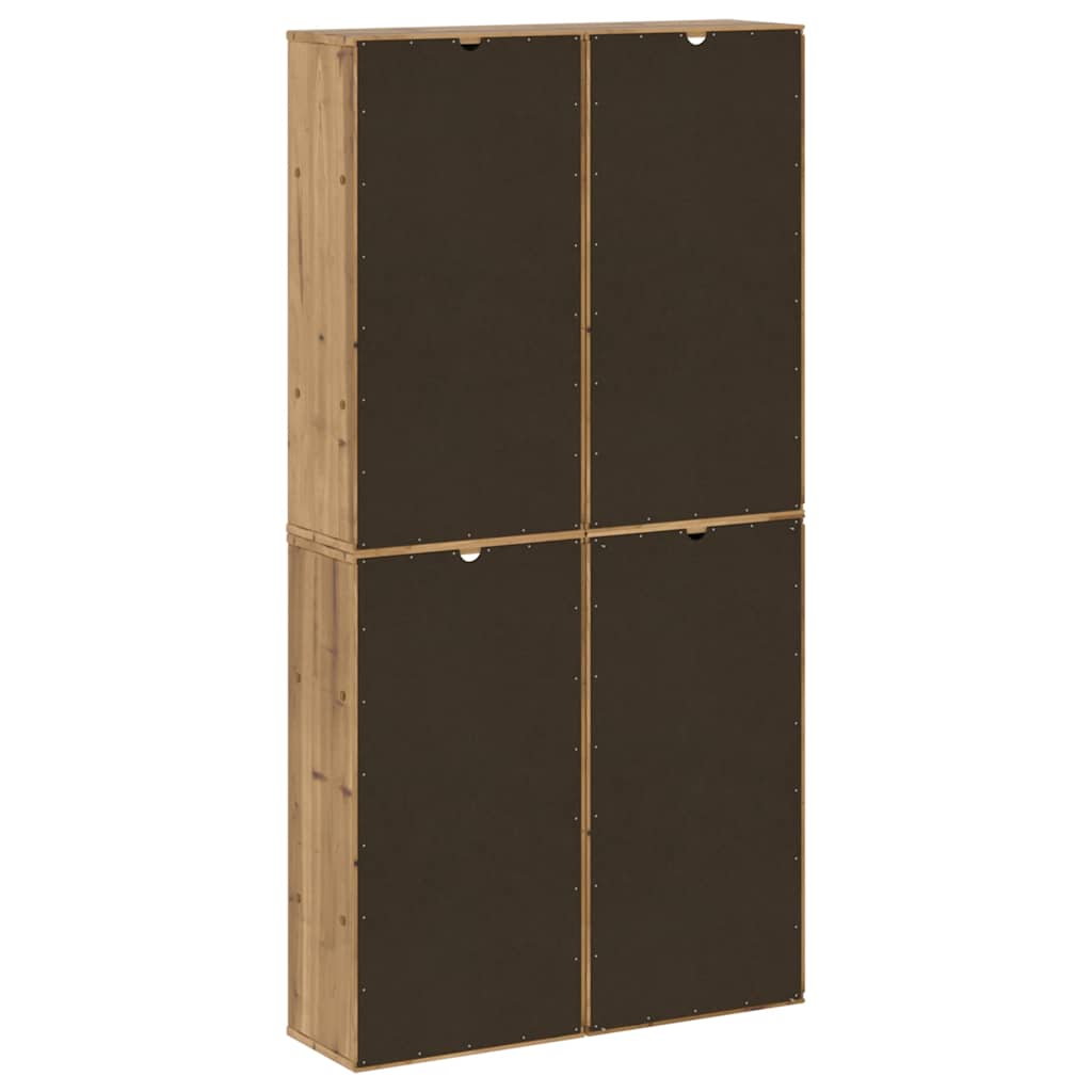 Boční Skříňky 4 Ks "Odda" 40X24X79 Cm Borovicový Masiv