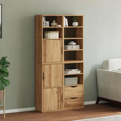 Boční Skříňky 4 Ks "Odda" 40X24X79 Cm Borovicový Masiv