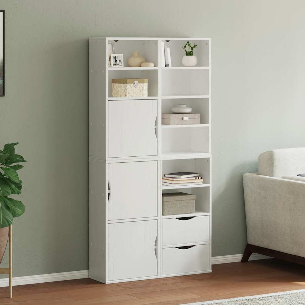 Boční Skříňky 4 Ks "Odda" 40X24X79 Cm Borovicový Masiv