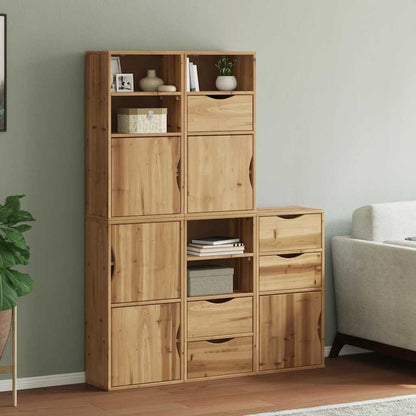 Boční Skříňky 4 Ks "Odda" 40X24X79 Cm Borovicový Masiv