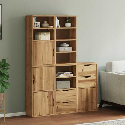 Boční Skříňky 4 Ks "Odda" 40X24X79 Cm Borovicový Masiv