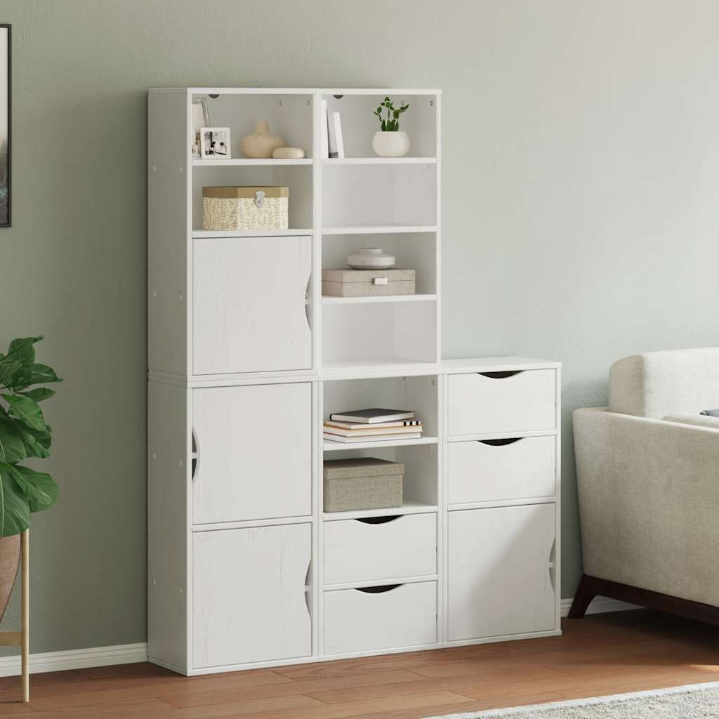 Boční Skříňky 4 Ks "Odda" 40X24X79 Cm Borovicový Masiv