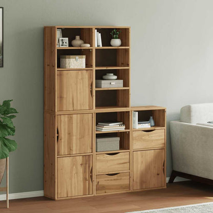 Boční Skříňky 4 Ks "Odda" 40X24X79 Cm Borovicový Masiv