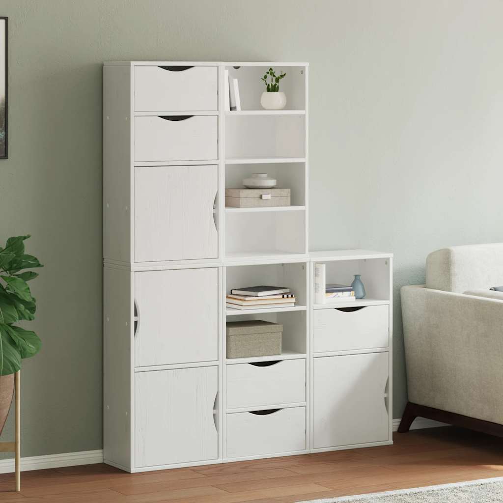 Boční Skříňky 4 Ks "Odda" 40X24X79 Cm Borovicový Masiv