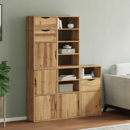 Boční Skříňky 4 Ks "Odda" 40X24X79 Cm Borovicový Masiv