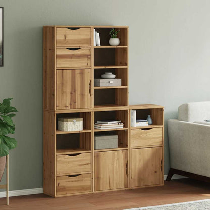 Boční Skříňky 4 Ks "Odda" 40X24X79 Cm Borovicový Masiv